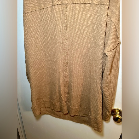 NWT Free People Casey Rib Tunic Sweater Camel Medium - Picture 12 of 16